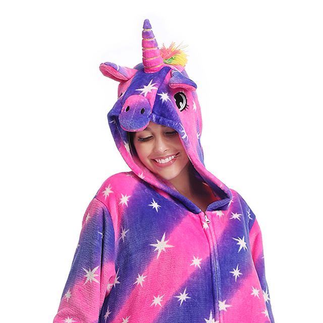 Purple Star Unicorn Onesie Costume Pajamas Adult Unibuy