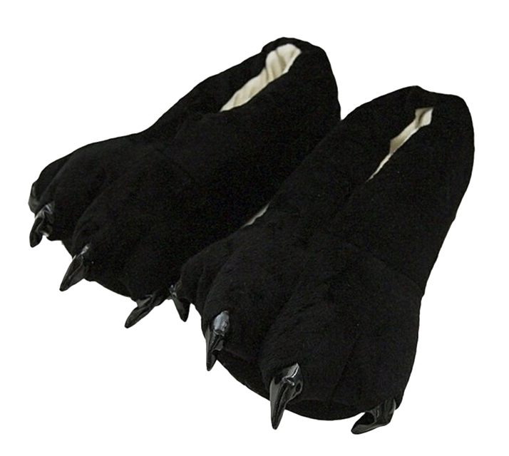 Black Animal Slippers Onesie Costume Pajamas Shoes for Adult Kids Unibuy