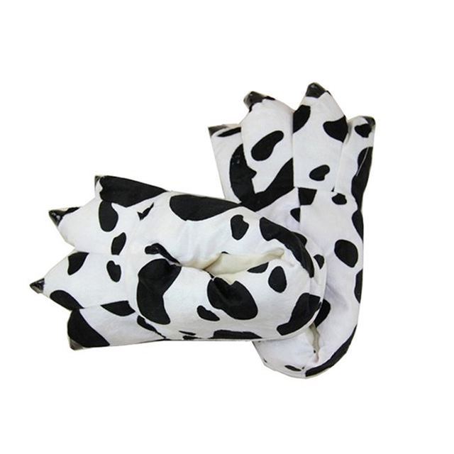 Milk Cow Animal Slippers Onesie Costume Pajamas Shoes for Adult Kids Unibuy