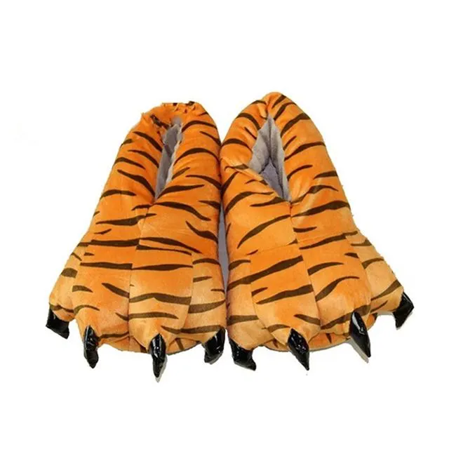 Tiger Animal Slippers Onesie Costume Pajamas Shoes for Adult Kids Unibuy
