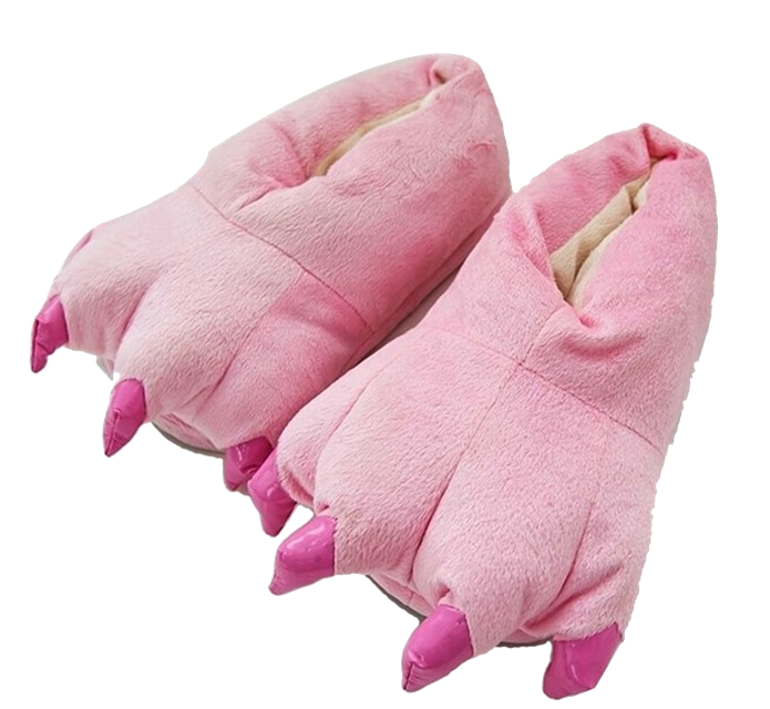 Pink Animal Slippers Onesie Costume Pajamas Shoes for Adult Kids Unibuy