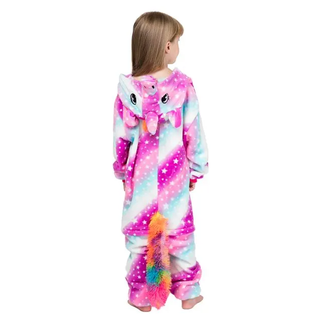 Rainbow Star Unicorn Onesie Costume Pajamas Kid Unibuy