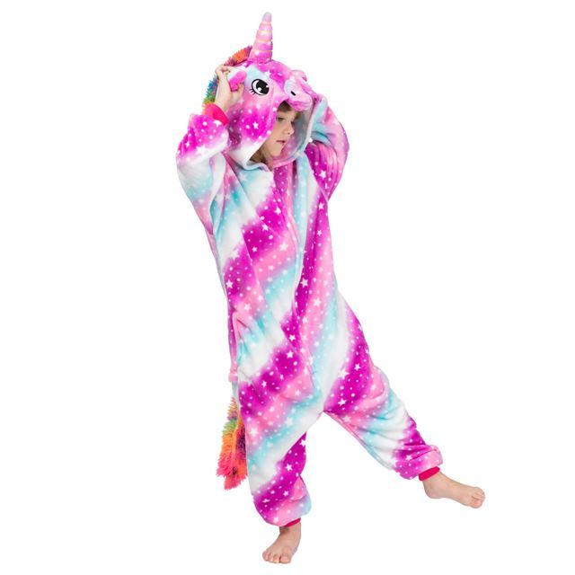Rainbow Star Unicorn Onesie Costume Pajamas Kid Unibuy