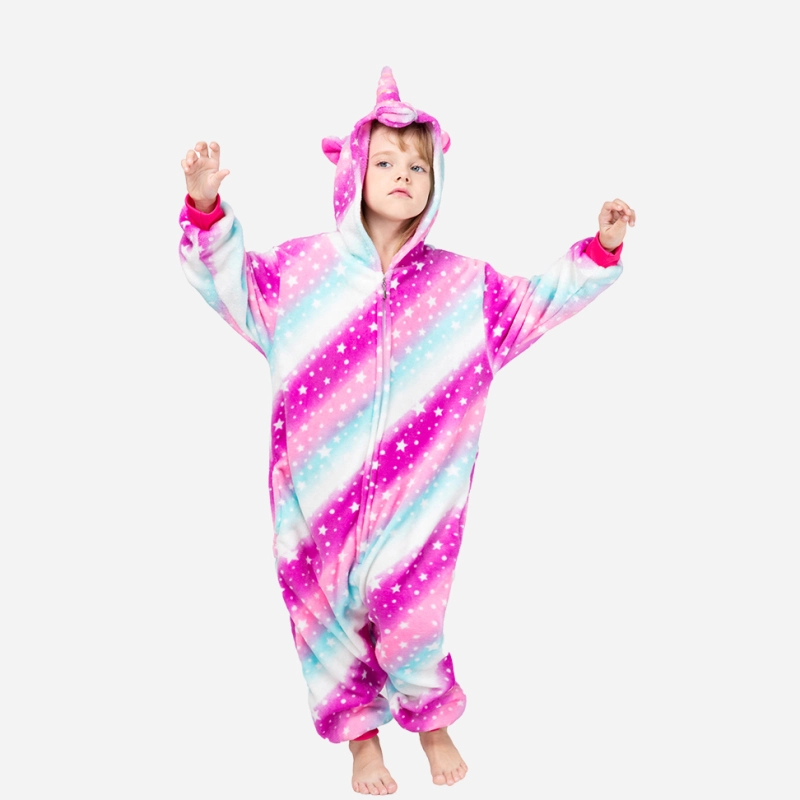 Rainbow Star Unicorn Onesie Costume Pajamas Kid Unibuy