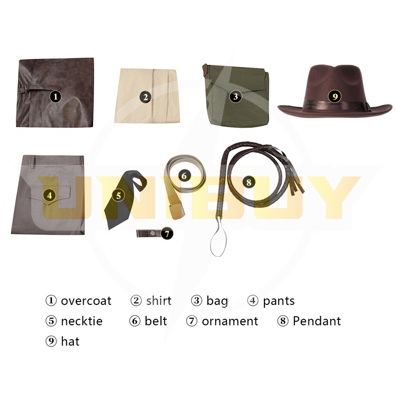 Indiana Jones 5 Costume Cosplay Suit with Hat Unibuy