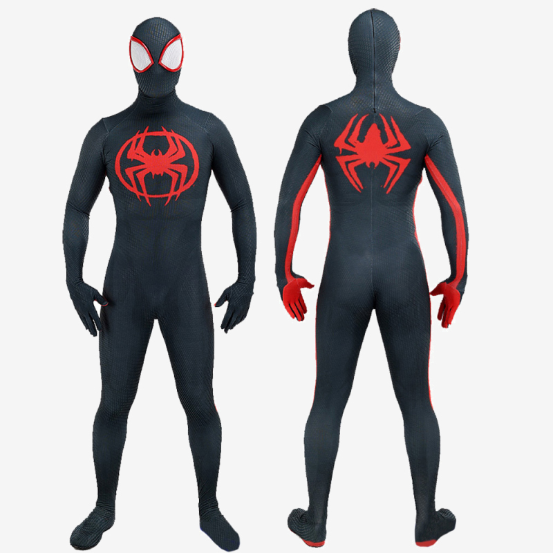 Spider-Man Across the Spider-Verse Miles Morales Suit Costume Cosplay Bodysuit For Men Kids Unibuy