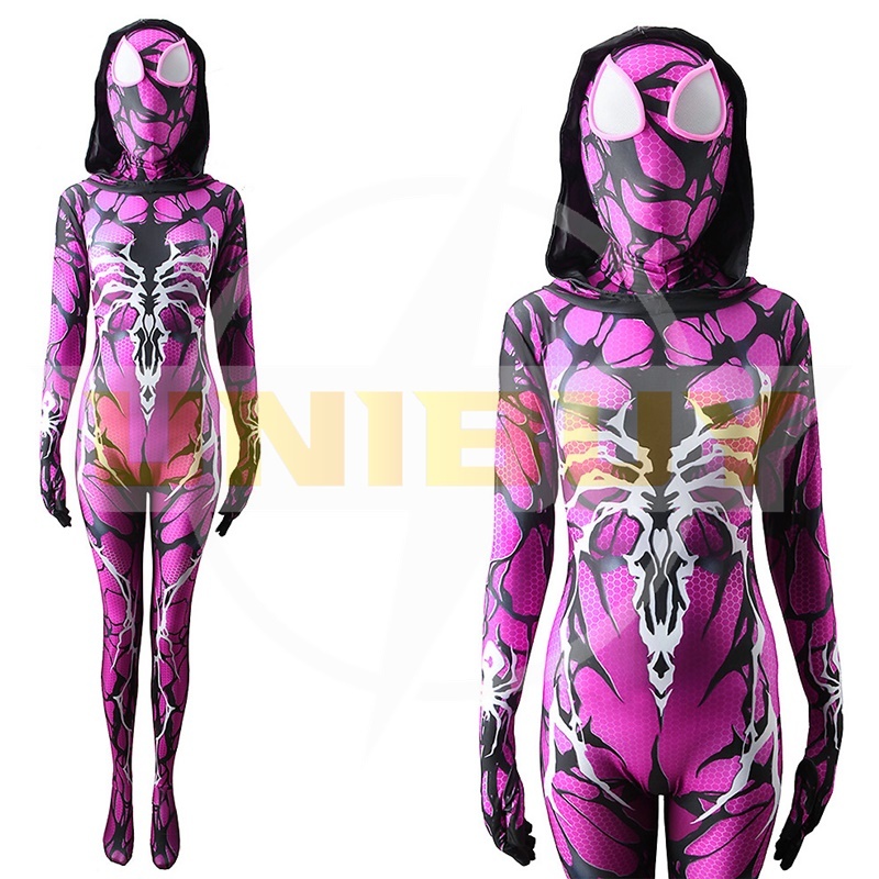 Gwen Stacy Costume Cosplay Suit Venom Symbiote Gwenom Jumpsuit Purple For Kids Adult Unibuy