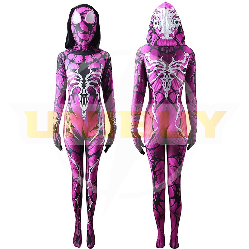 Gwen Stacy Costume Cosplay Suit Venom Symbiote Gwenom Jumpsuit Purple For Kids Adult Unibuy