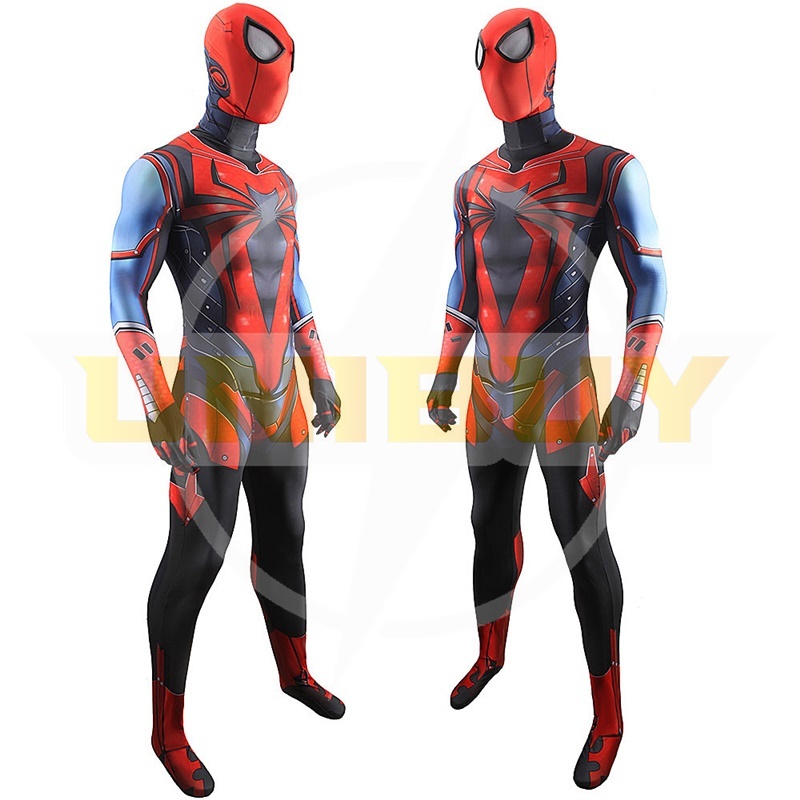PS4 Spider Man Suit Cosplay Costume Peter Parker Jumpsuit For Kids Adult Unibuy
