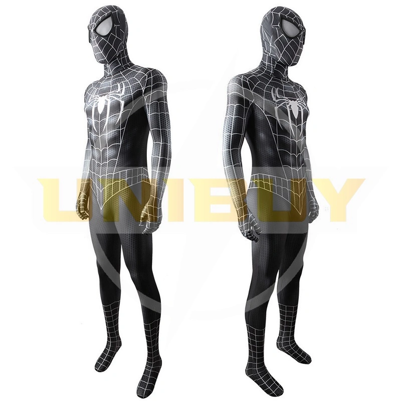 Spider-Man 3 Costume Cosplay Suit Peter Parker Black Jumpsuit For Men Kids Unibuy