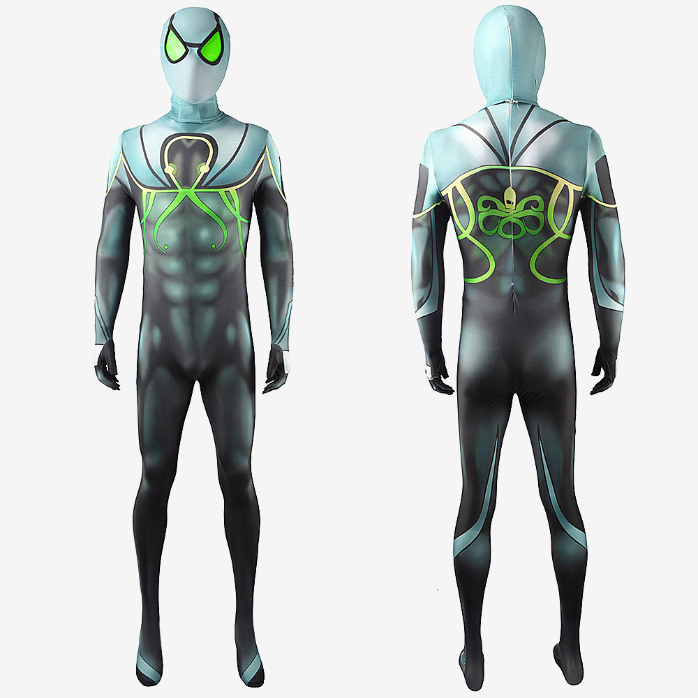 Spider Man Doctor Octopus Suit Cosplay Costume Jumpsuit For Kids Adult