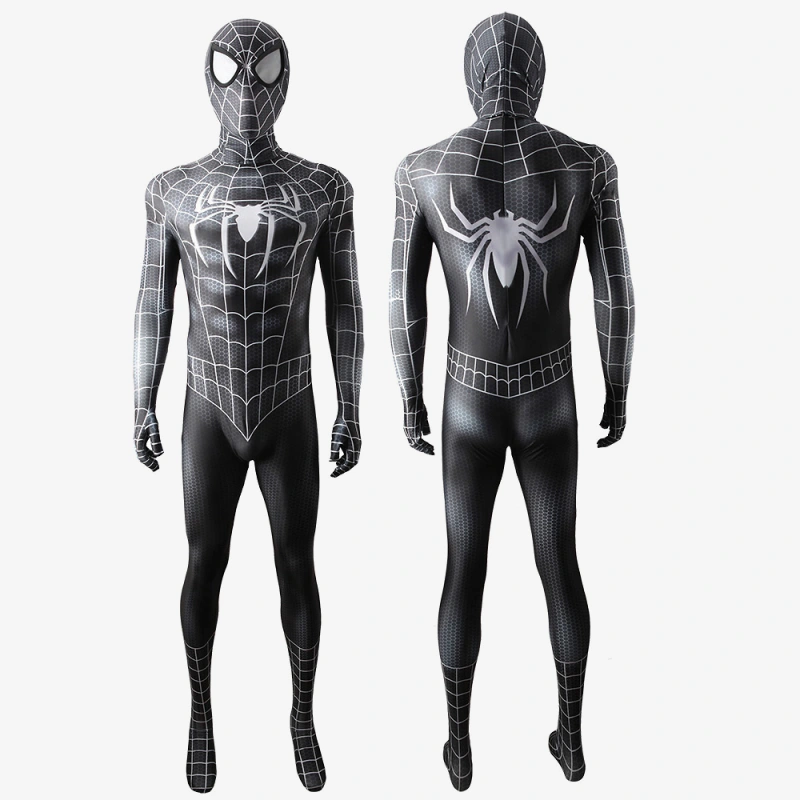 Spider-Man 3 Costume Cosplay Suit Peter Parker Black Jumpsuit For Men Kids Unibuy