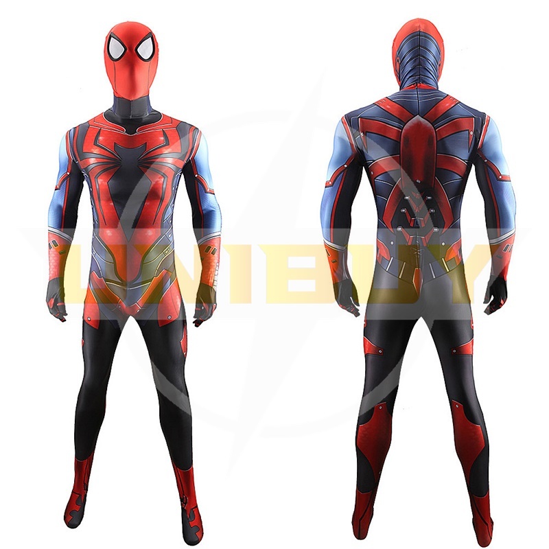 PS4 Spider Man Suit Cosplay Costume Peter Parker Jumpsuit For Kids Adult Unibuy