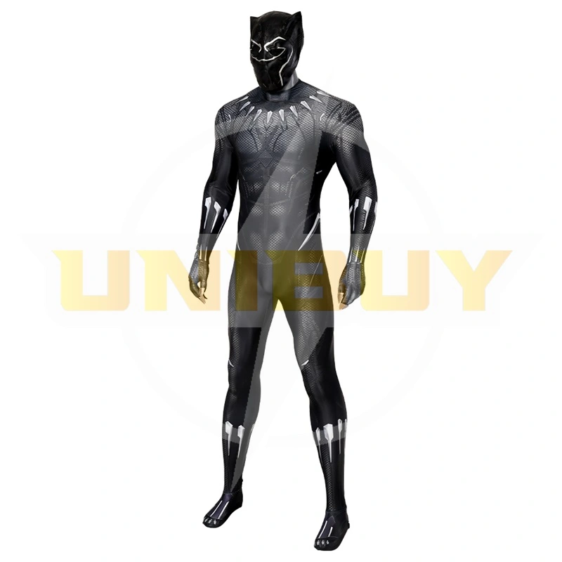 Black Panther T'Challa Costume Cosplay Suit with Mask for Adults Kids Unibuy