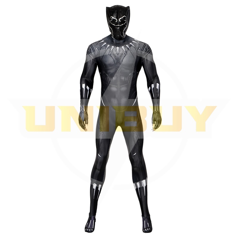 Black Panther T'Challa Costume Cosplay Suit with Mask for Adults Kids Unibuy