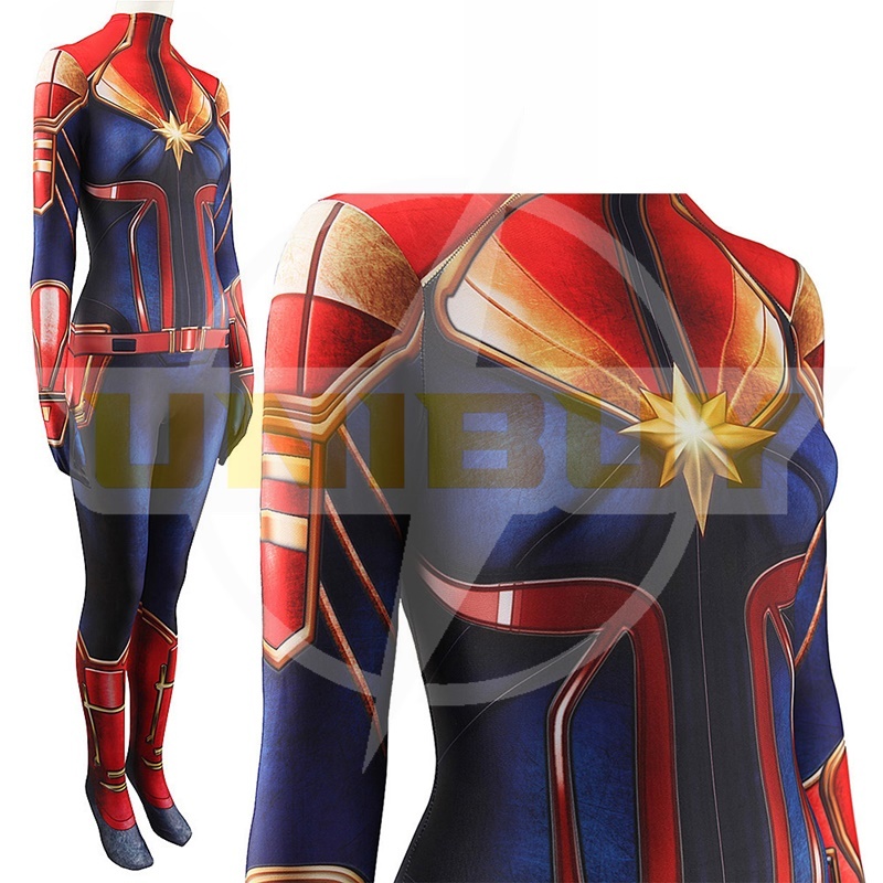 Captain Marvel Suit Costume Cosplay Carol Danvers Jumpsuit Bodysuit For Kids Adult Unibuy