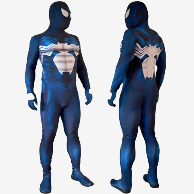 Spider Man Suit Costume Cosplay Blue Venom Symbiote Bodysuit For Men Kids Unibuy