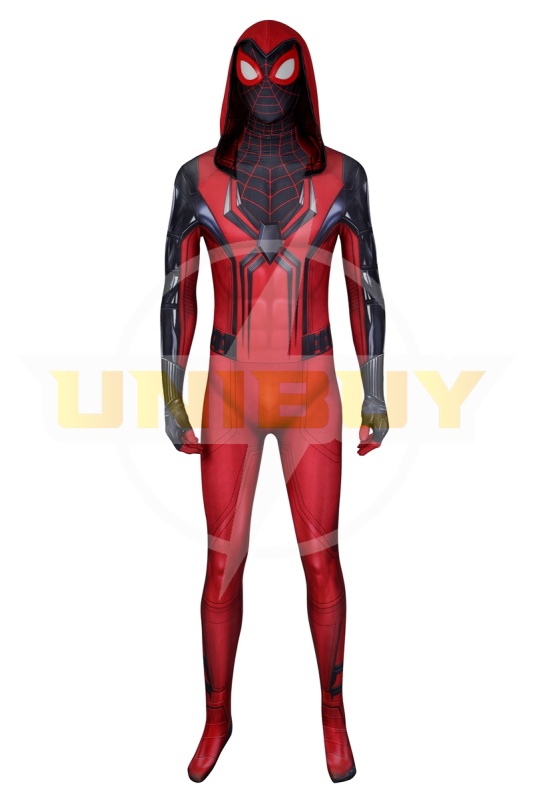 Spider-Man PS5 Miles Morales Crimson Cowl Bodysuit Costume Cosplay Unibuy