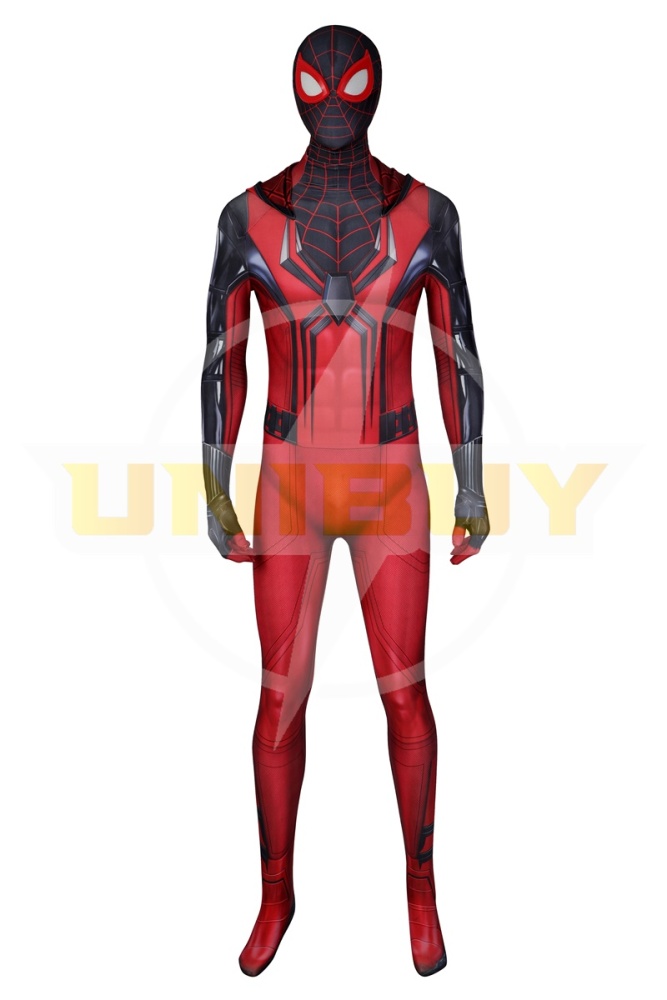 Spider-Man PS5 Miles Morales Crimson Cowl Bodysuit Costume Cosplay Unibuy