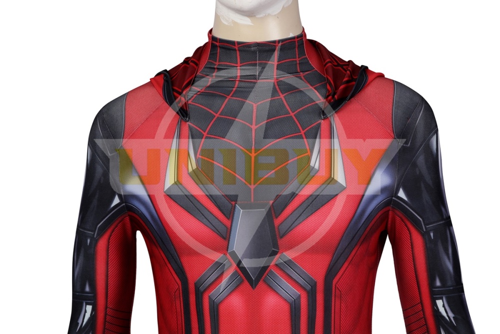 Spider-Man PS5 Miles Morales Crimson Cowl Bodysuit Costume Cosplay Unibuy
