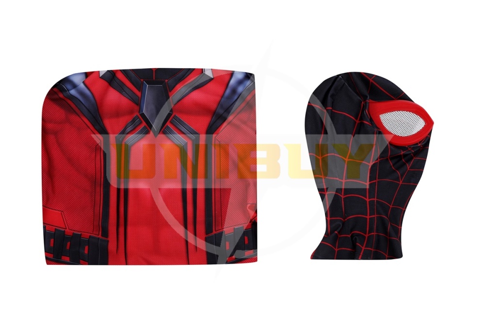 Spider-Man PS5 Miles Morales Crimson Cowl Bodysuit Costume Cosplay Unibuy