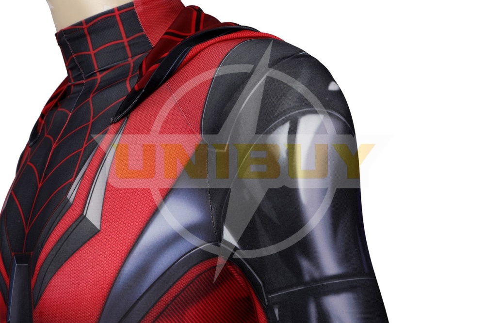Spider-Man PS5 Miles Morales Crimson Cowl Bodysuit Costume Cosplay Unibuy