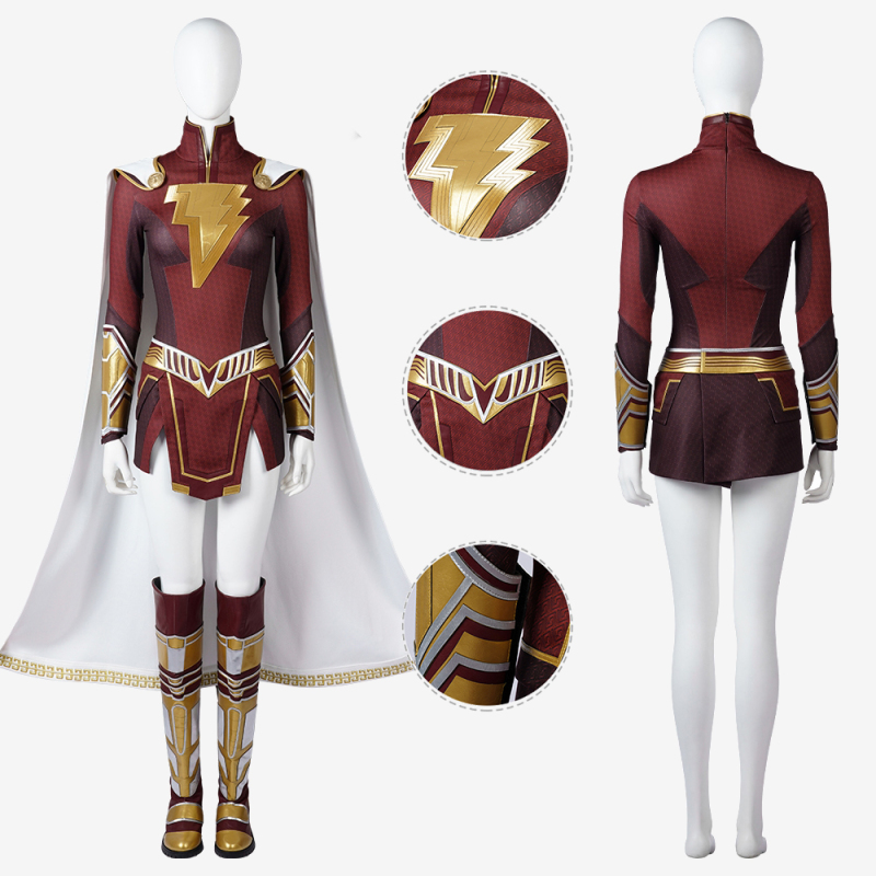 Shazam! Fury of the Gods Mary Batson Costume Cosplay Suit with Cloak Unibuy