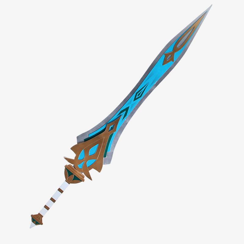 Genshin Impact Makhaira Aquamarine Sword Prop Cosplay Unibuy