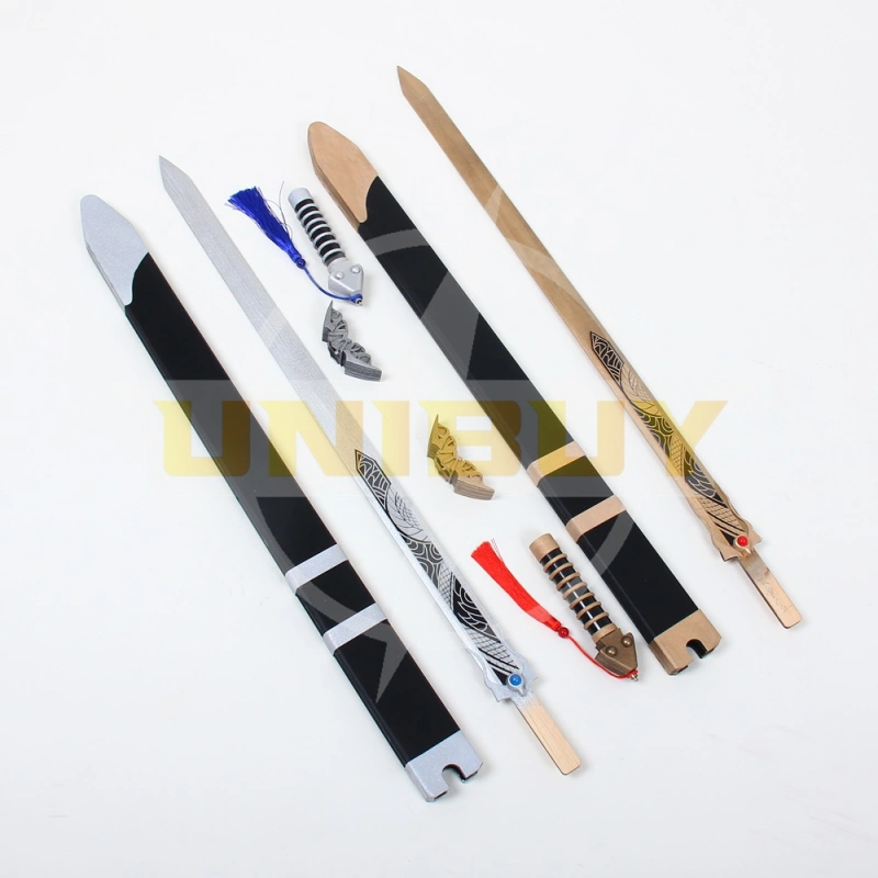 The Legend of Heroes Kuro no Kiseki Aaron Wei Twin Sword Prop Cosplay 2PCS Unibuy