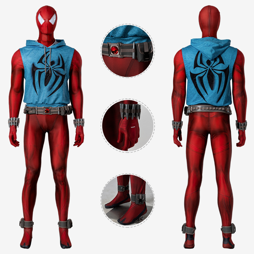 Spider-Man: Across the Spider-Verse Scarlet Spider Costume Cosplay Suit Outfit Unibuy