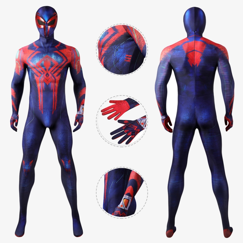 Spiderman 2099 Miguel O'Hara Costume Cosplay Suit Spider-Man: Across