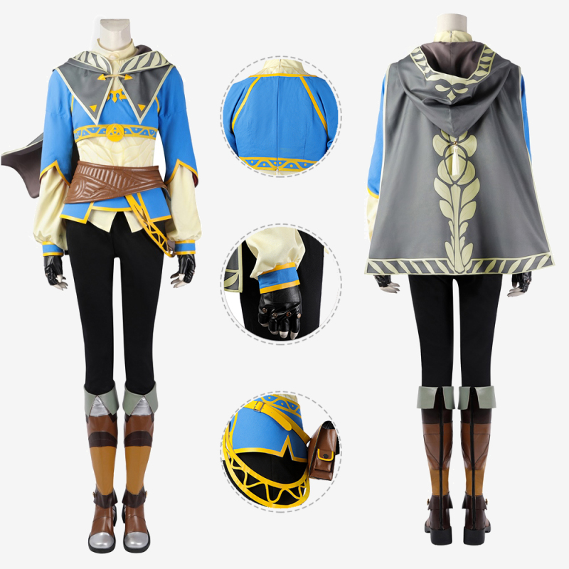 The Legend of Zelda Tears of the Kingdom Princess Zelda Costume Cosplay Suit with Cloak Unibuy