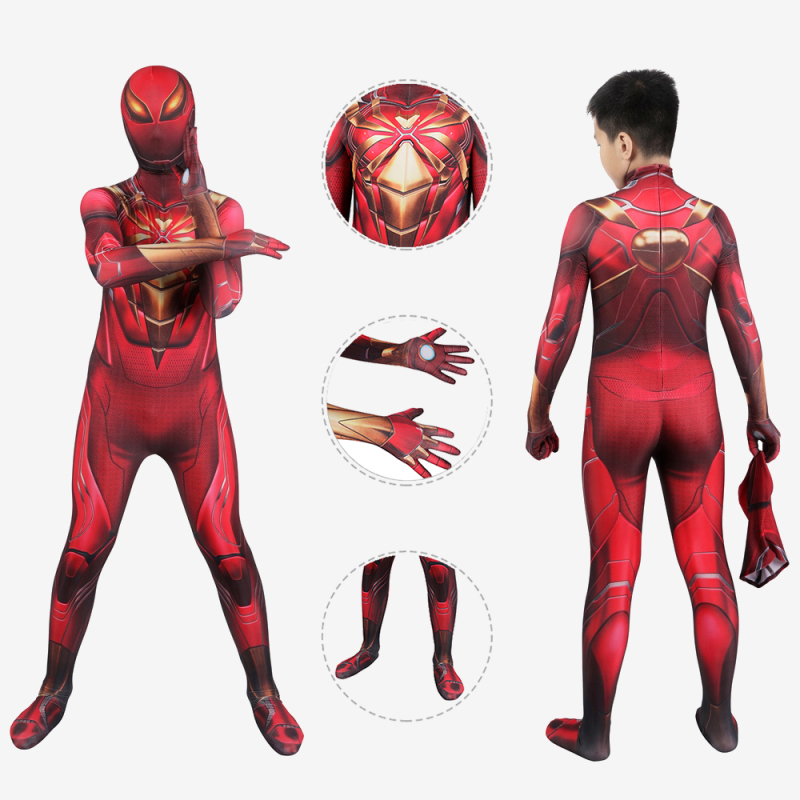 Avengers Infinity War Iron Spider-Man Bodysuit Costume Cosplay Kids Unibuy