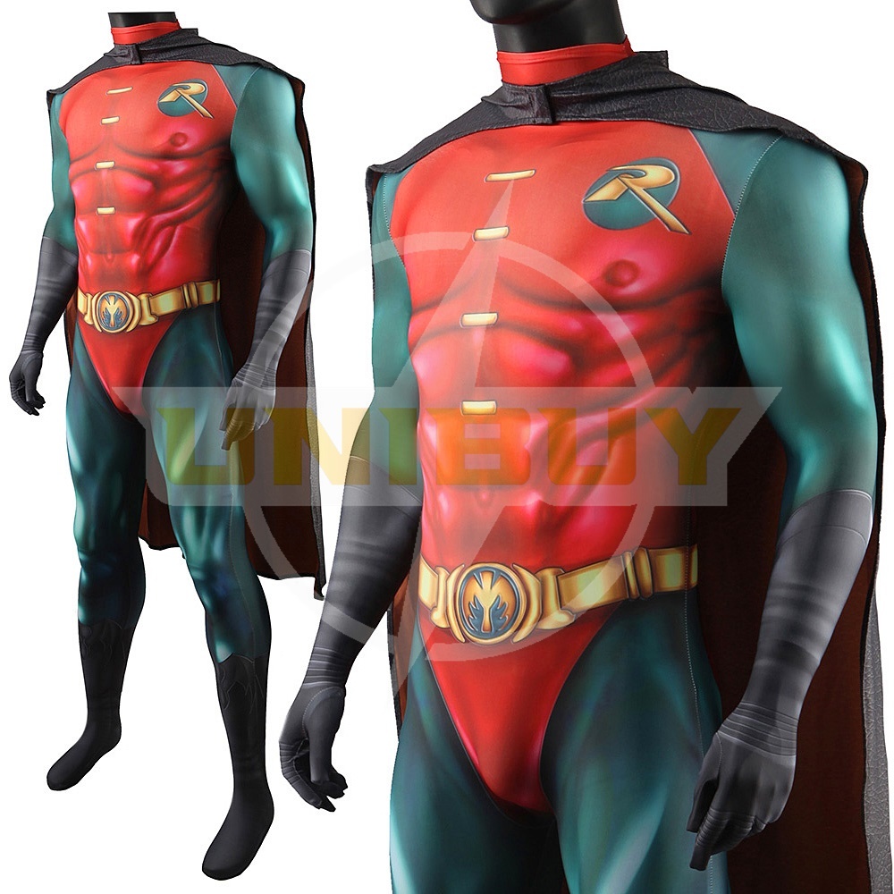 Batman Forever Robin Bodysuit Costume Cosplay with Cloak Unibuy