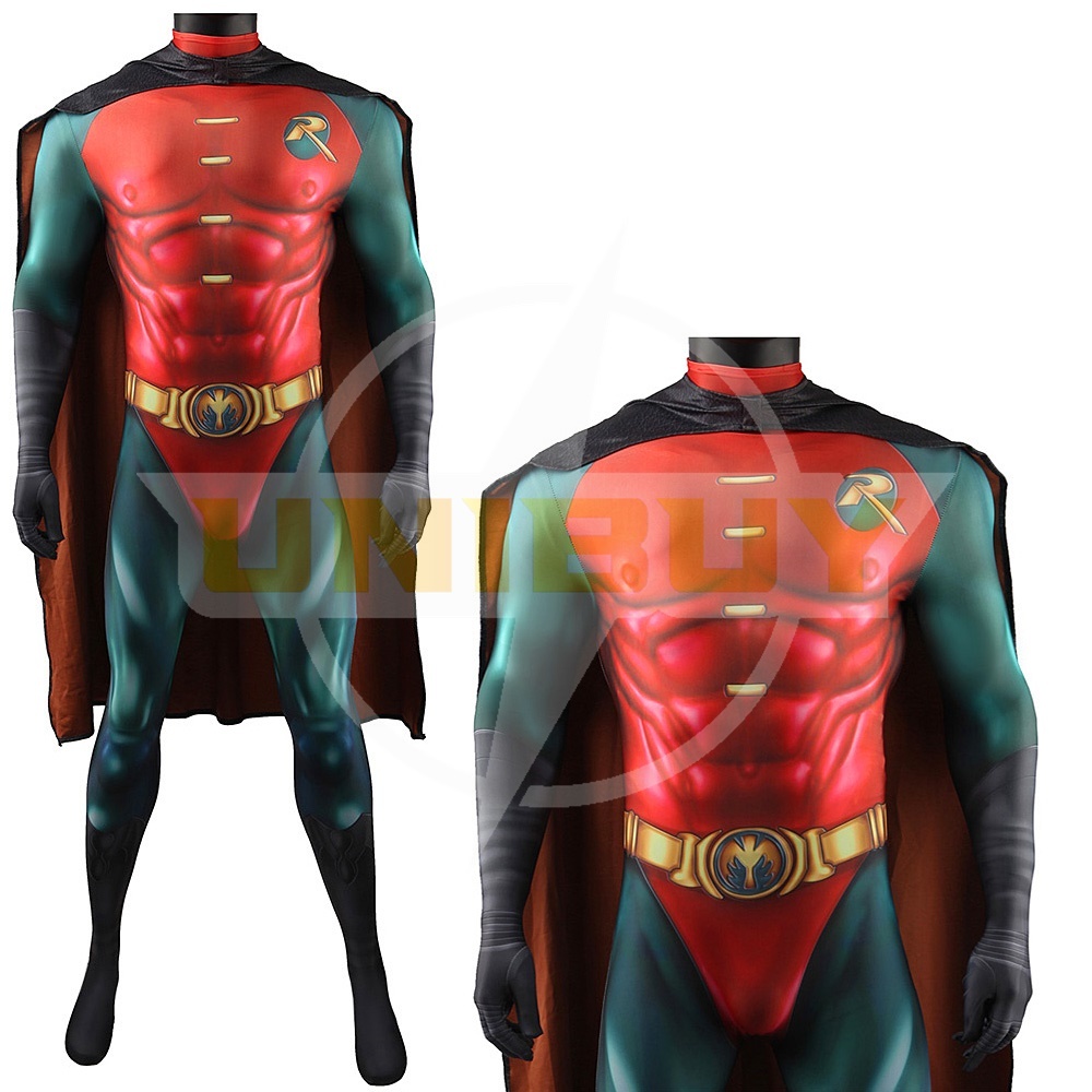 Batman Forever Robin Bodysuit Costume Cosplay with Cloak Unibuy
