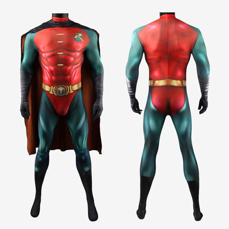 Batman Forever Robin Bodysuit Costume Cosplay with Cloak Unibuy