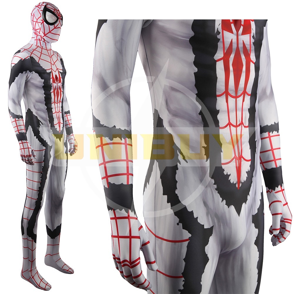 Spider-Man Bodysuit Costume Cosplay White For Adult Kids Unibuy