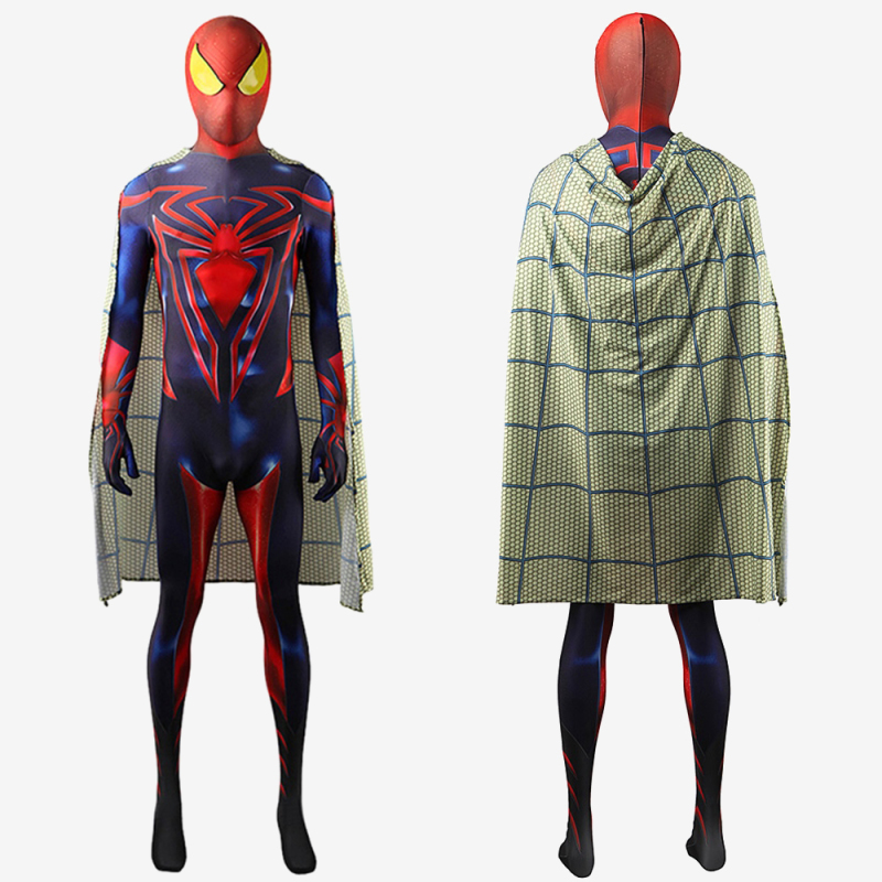 Spiderman Unlimited Costume Cosplay Suit With Cloak Bluture Verison Unibuy