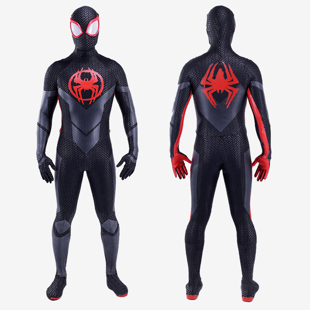 Spider-Man Across the Spider-Verse Miles Morales Suit Costume Cosplay Bodysuit For Men Kids Unibuy
