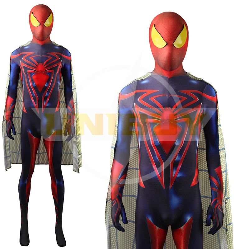 Spiderman Unlimited Costume Cosplay Suit With Cloak Bluture Verison Unibuy