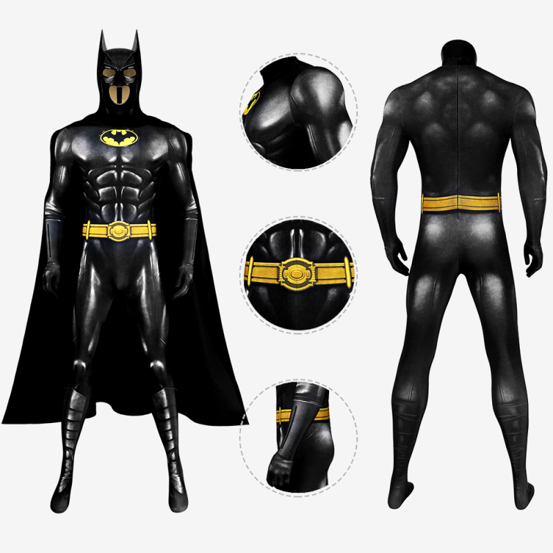 The Flash Batman Bodysuit Costume Cosplay Bruce Wayne with Cloak Unibuy