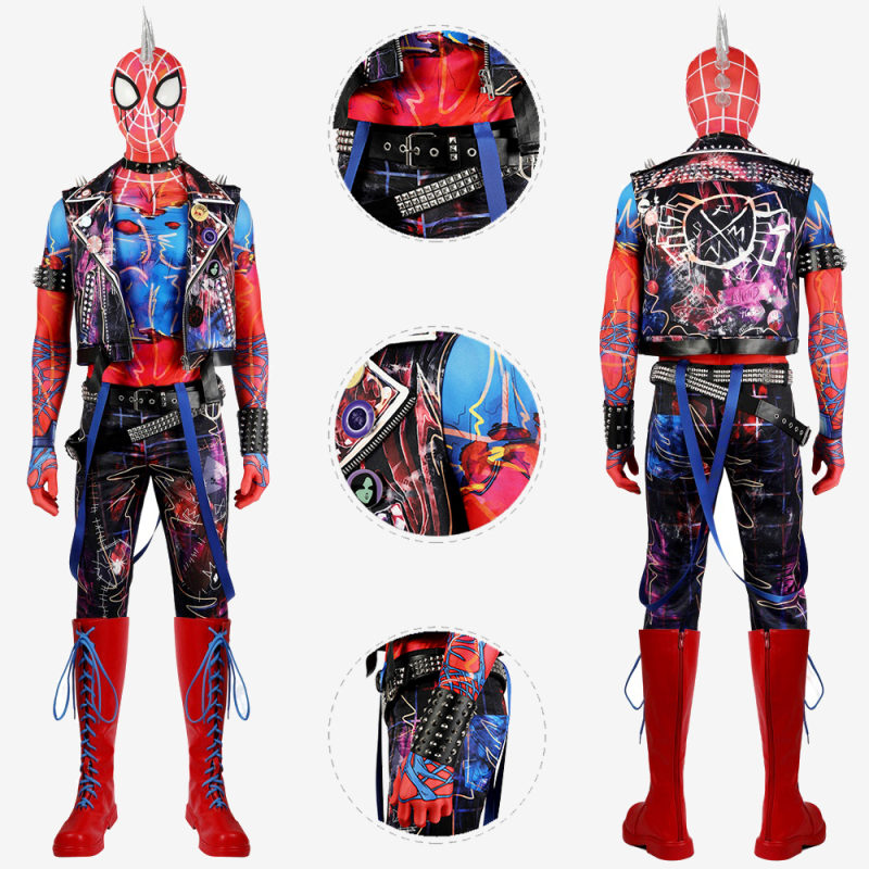 Spider-Punk Hobie Brown Costume Cosplay Suit Spider-Man: Across the Spider-Verse Unibuy