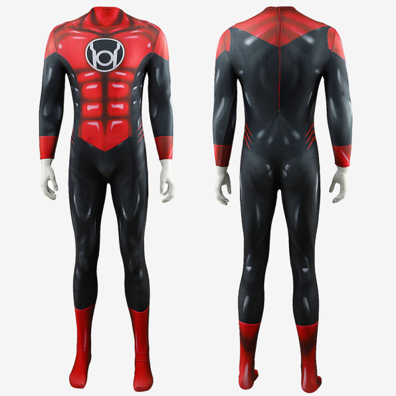 Green Lantern	Red Lantern Corps Cosplay Suit Bodysuit For Men Kids Unibuy