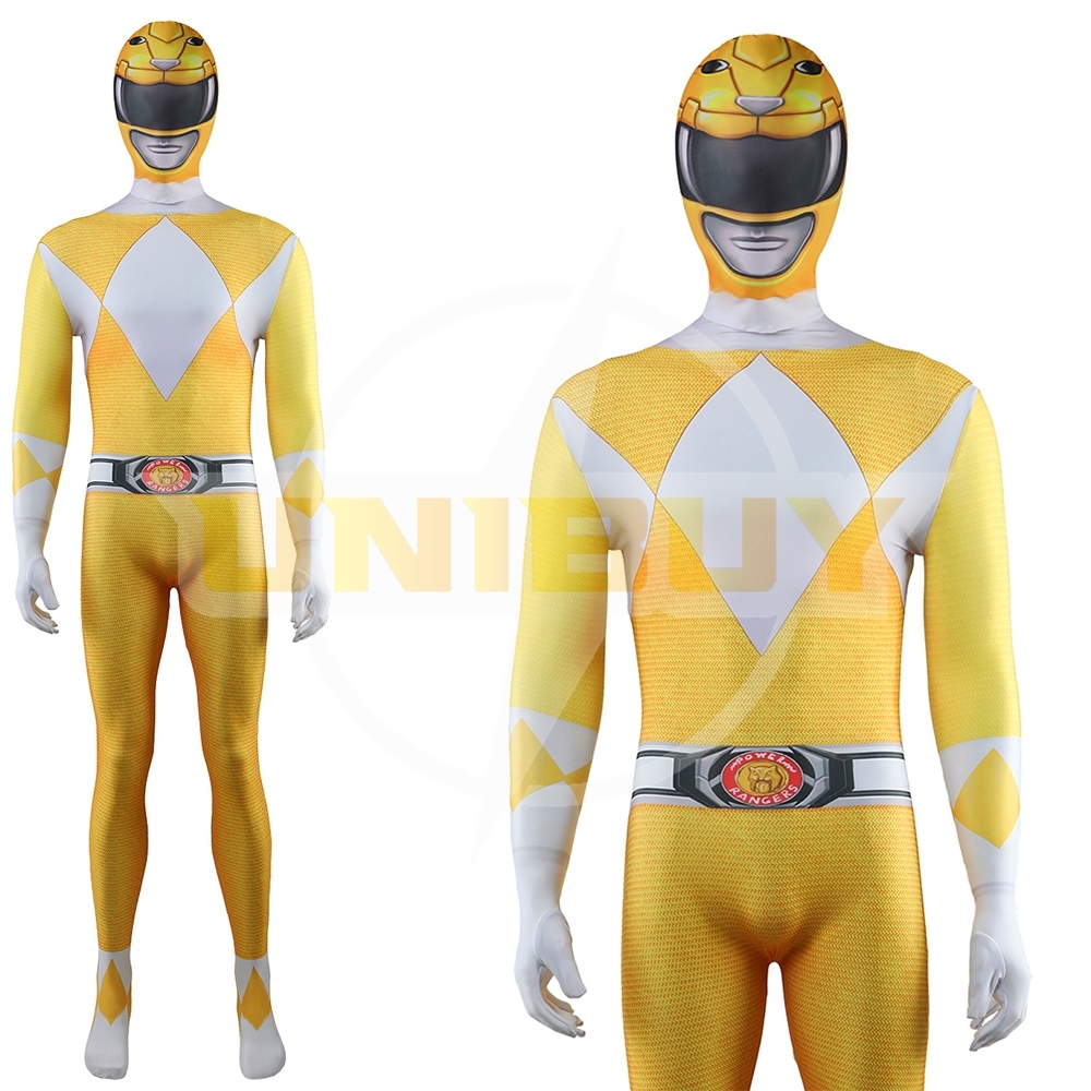 Mighty Morphin Power Yellow Rangers Bodysuit For Kids Adult Unibuy