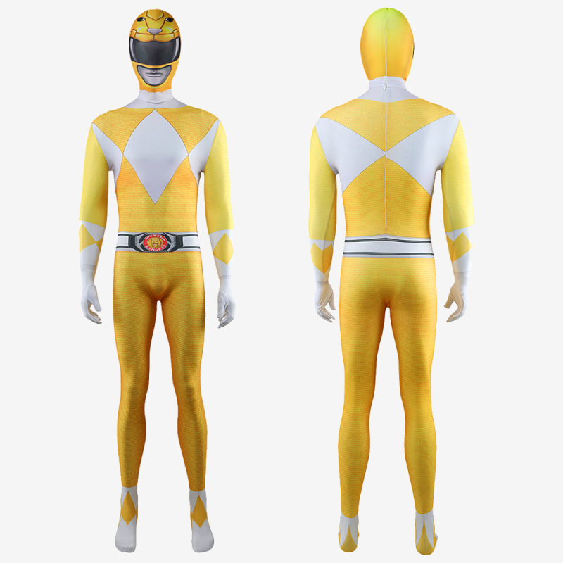 Mighty Morphin Power Yellow Rangers Bodysuit For Kids Adult Unibuy