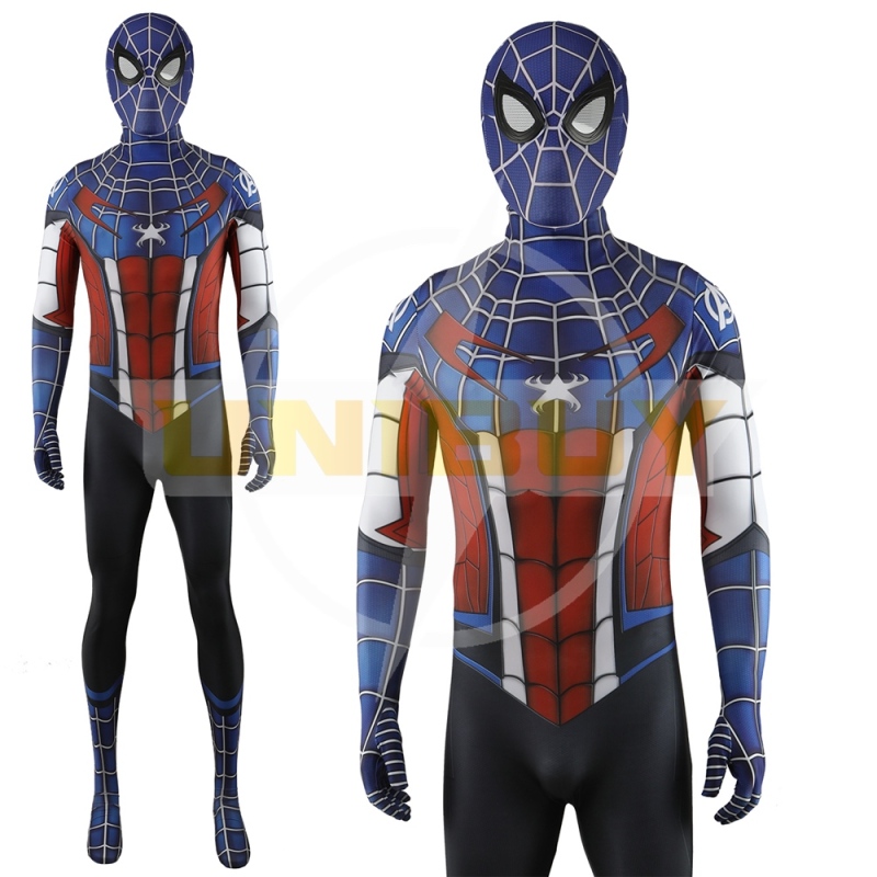 Captain America Spider Man Costume Cosplay Suit Bodysuit For Men Kids Unibuy