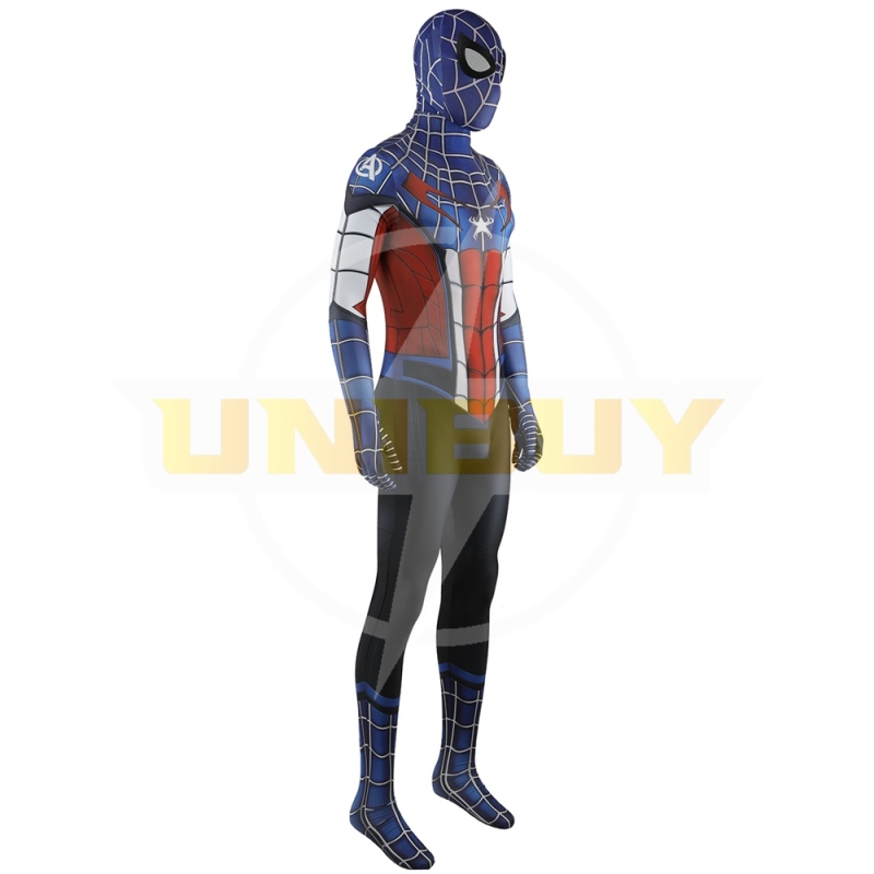 Captain America Spider Man Costume Cosplay Suit Bodysuit For Men Kids Unibuy