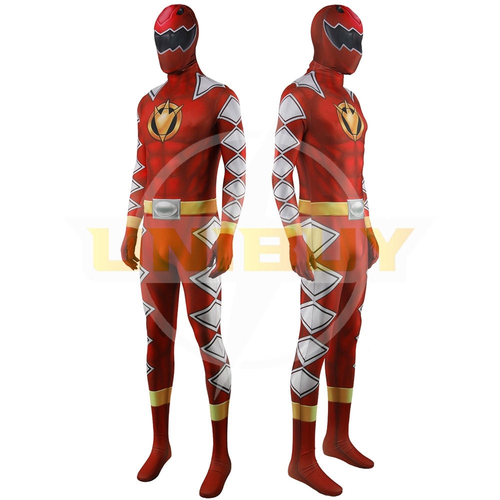 Power Rangers Dino Thunder	Red Ranger Bodysuit For Kids Adult Unibuy