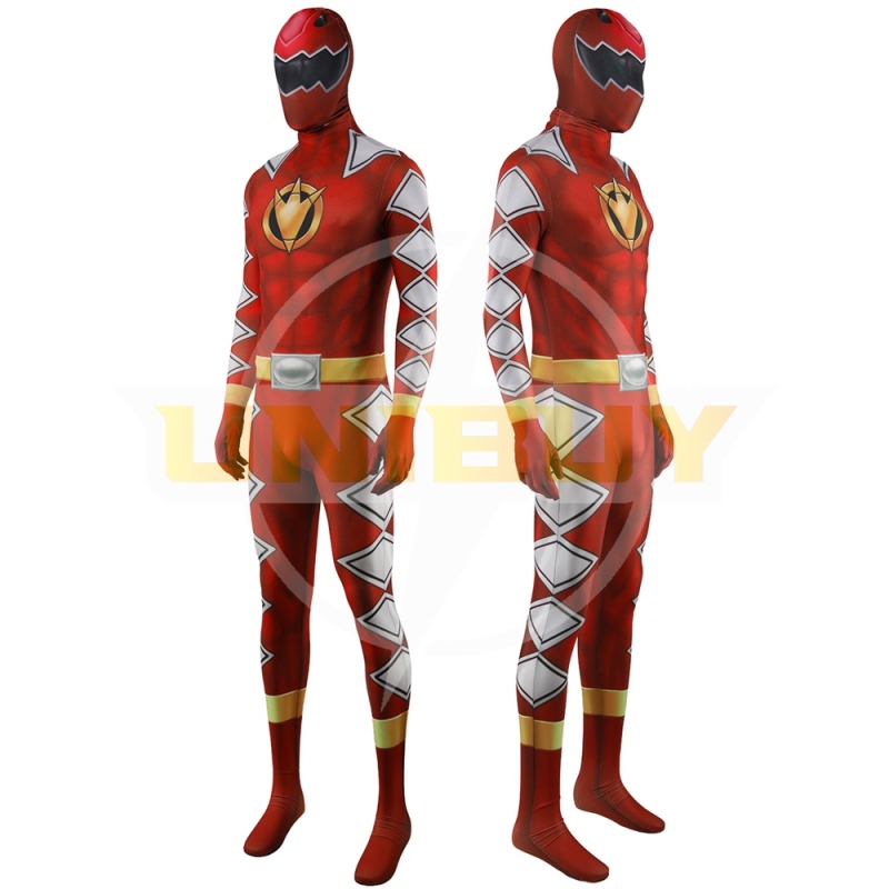 Power Rangers Dino Thunder	Red Ranger Bodysuit For Kids Adult Unibuy