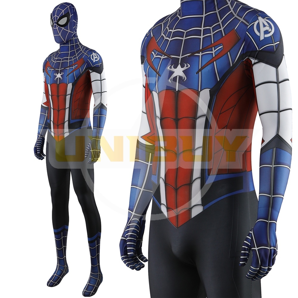 Captain America Spider Man Costume Cosplay Suit Bodysuit For Men Kids Unibuy